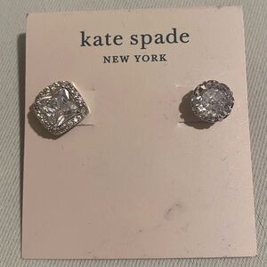 NWOT KATE SPADE Mismatch Princess Cut & Round Cut Stud Earrings